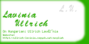 lavinia ullrich business card